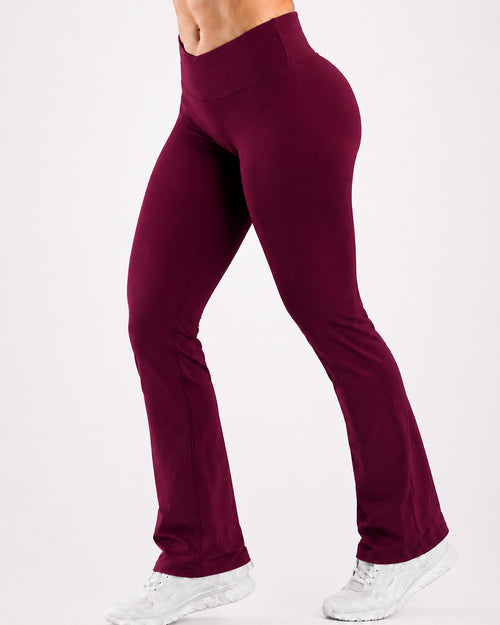 Flare Leggings - ANKARA RED
