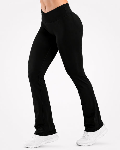 Flare Leggings - BLACK