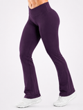 Flare Leggings - PURPLE RED